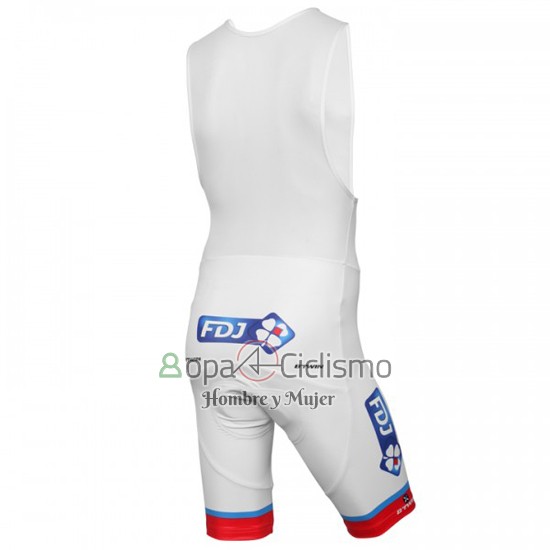 Fdj Ropa Ciclismo Culotte Corto 2016 Mangas Cortas Blanco y Rojo